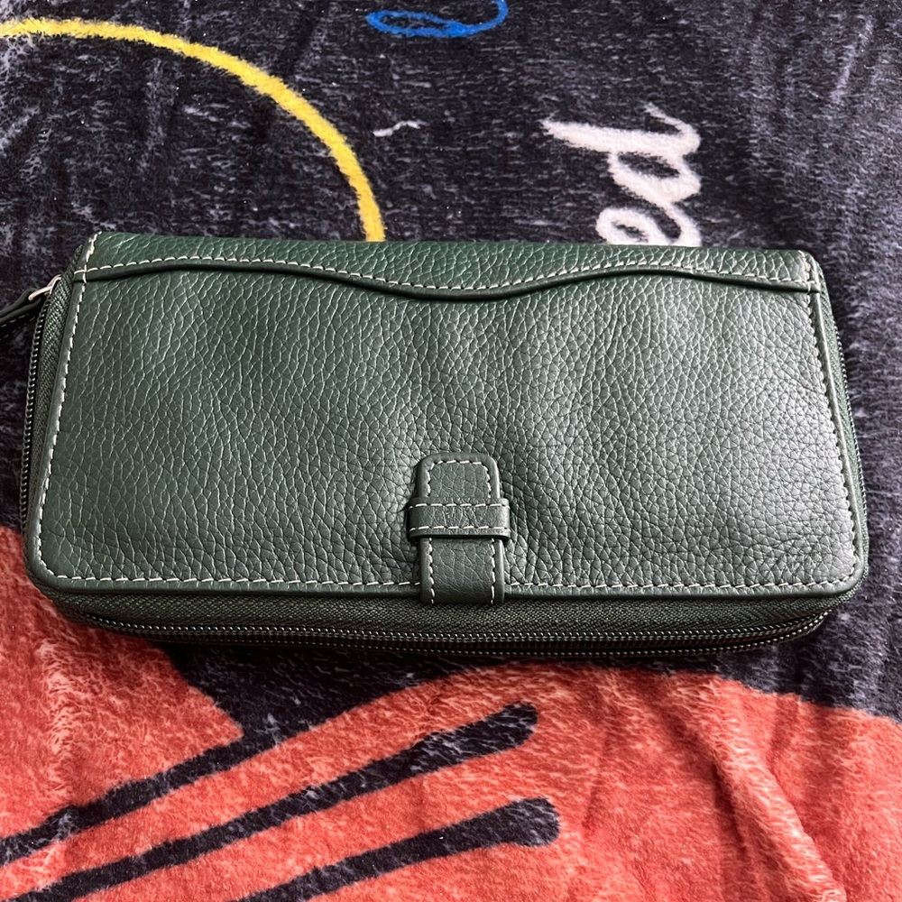 Tignanello, Wallet Green Leather Ladies’ - Picture 4 of 5